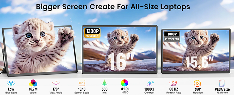 16" Dual Screen