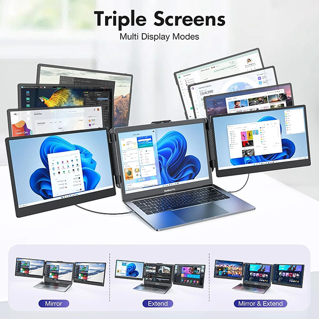14" Triple Screen