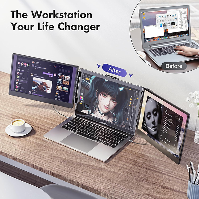14" Triple Screen